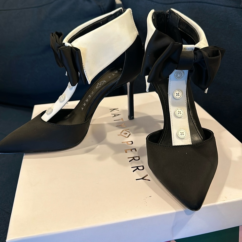 Katy Perry tuxedo heels black and white size 5.5 women